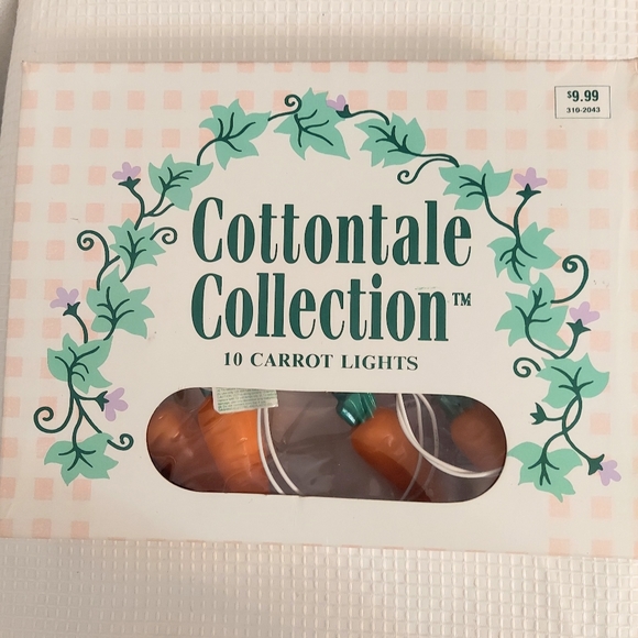 Vtg Easter Carrot String Light 10 Plastic Vegetables Cottontale Collection - Picture 4 of 6